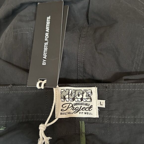 NUDE PROJECT Army Cargo Pants Jala Bristol Black Streetwear Baggy Large NWT $138 - Picture 5 of 9